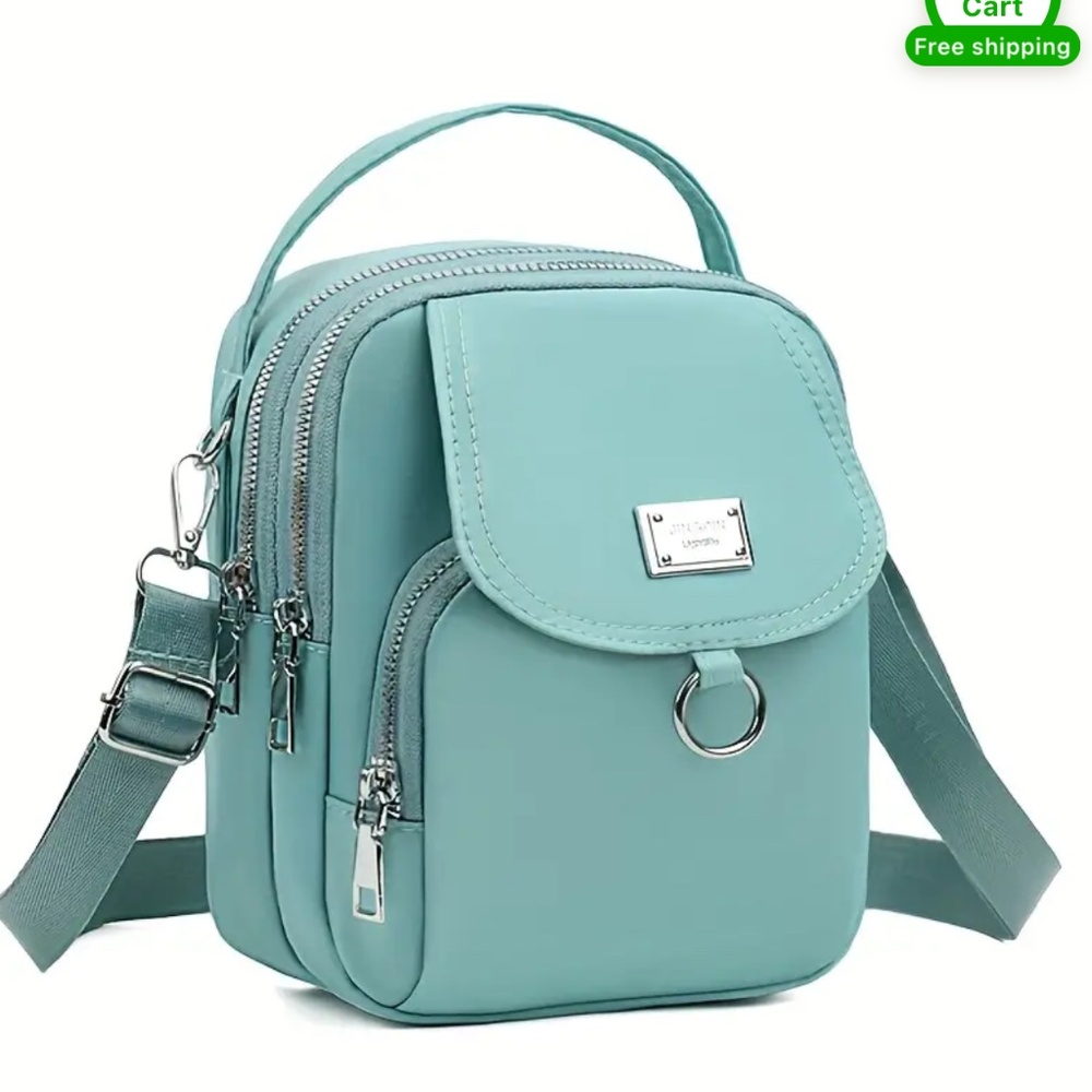 Light Green mini nylon crossbody or tote bag~New in packaging - Picture 2 of 8